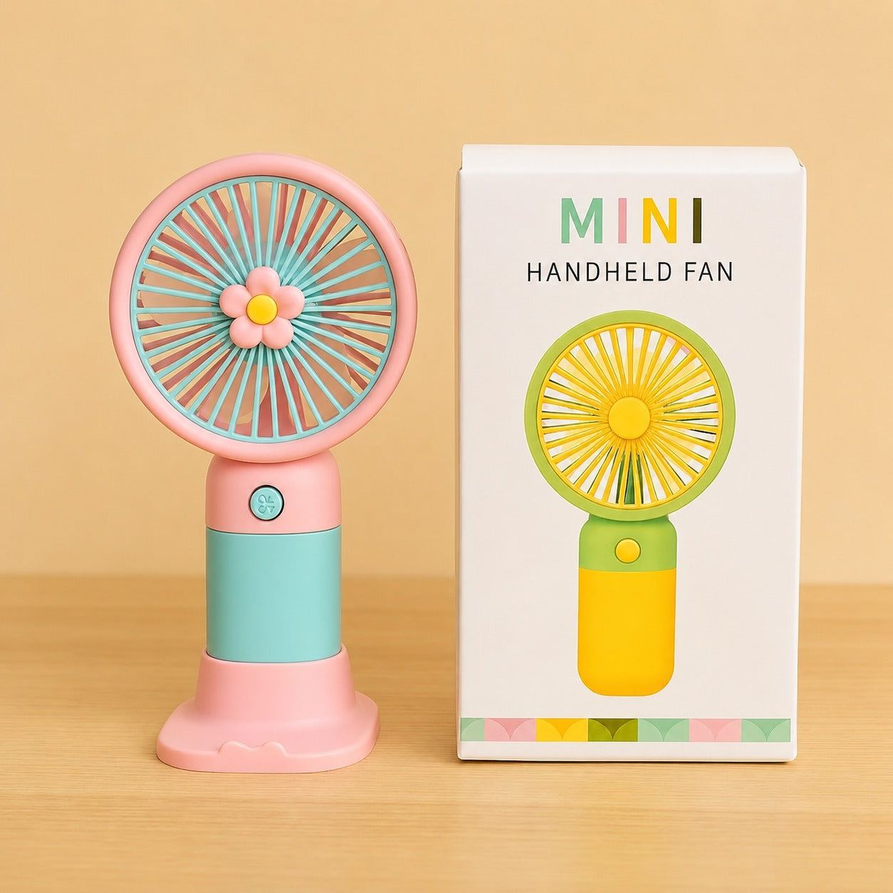 Fresh Breeze Moe Handheld Electric Fan – Cute Fruit Design Portable Mini Desk Fan